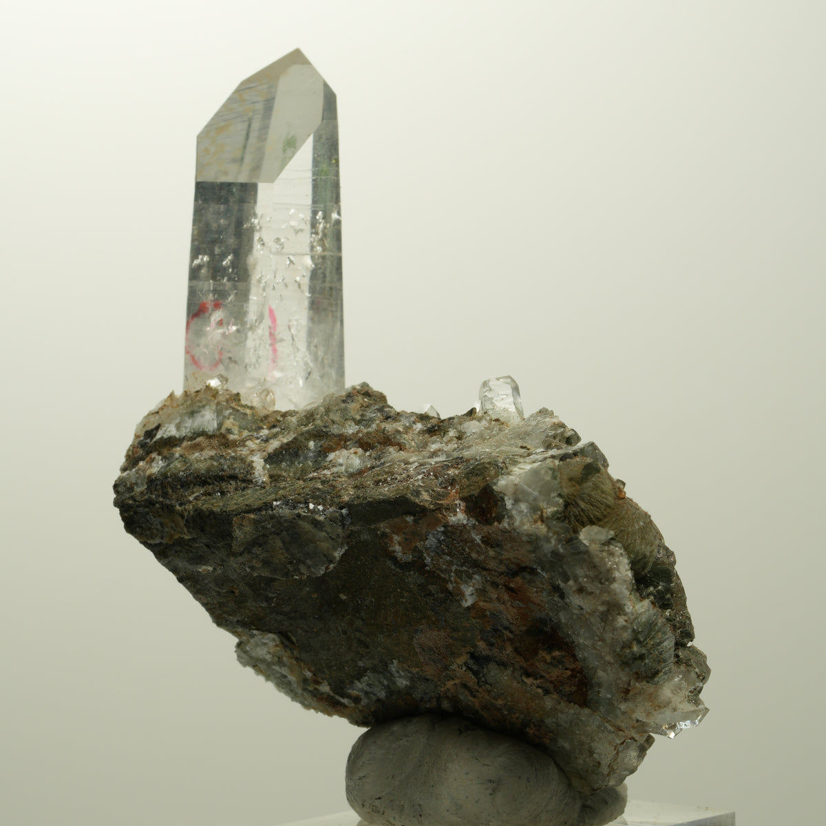 Enhydro Lemurian Quarz, Calcit, Prehnit, Epidot, Matrix Streep Mine, Namibia 68*62*25mm #15108