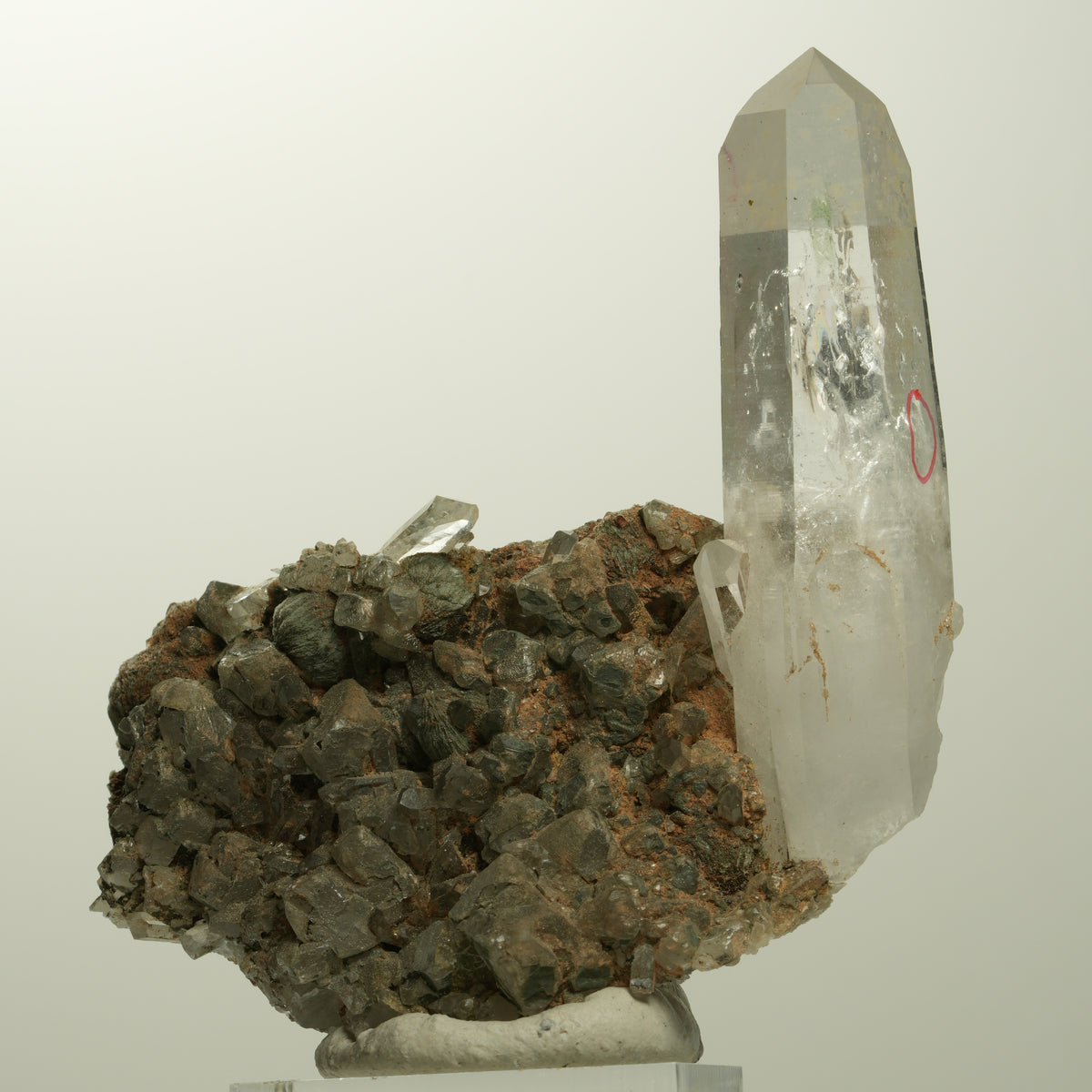 Enhydro Lemurian Quarz, Calcit, Prehnit, Epidot, Matrix Streep Mine, Namibia 68*62*25mm #15108