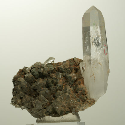 Enhydro Lemurian Quarz, Calcit, Prehnit, Epidot, Matrix Streep Mine, Namibia 68*62*25mm #15108