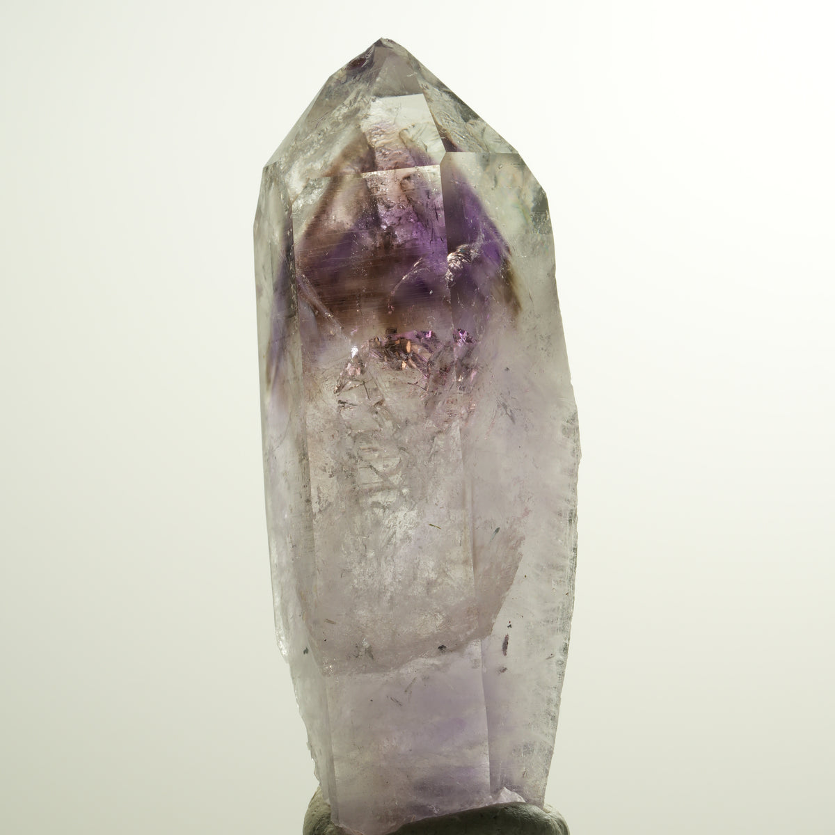 XL Skelett Phantom Amethyst mit Prehnit, Hämatit Streep Mine, Namibia 93*35*27mm #15109