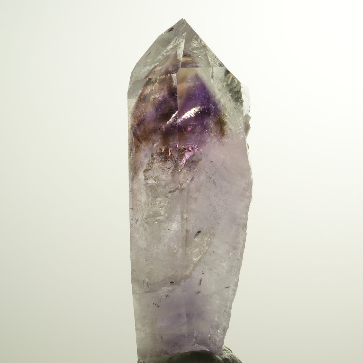XL Skelett Phantom Amethyst mit Prehnit, Hämatit Streep Mine, Namibia 93*35*27mm #15109