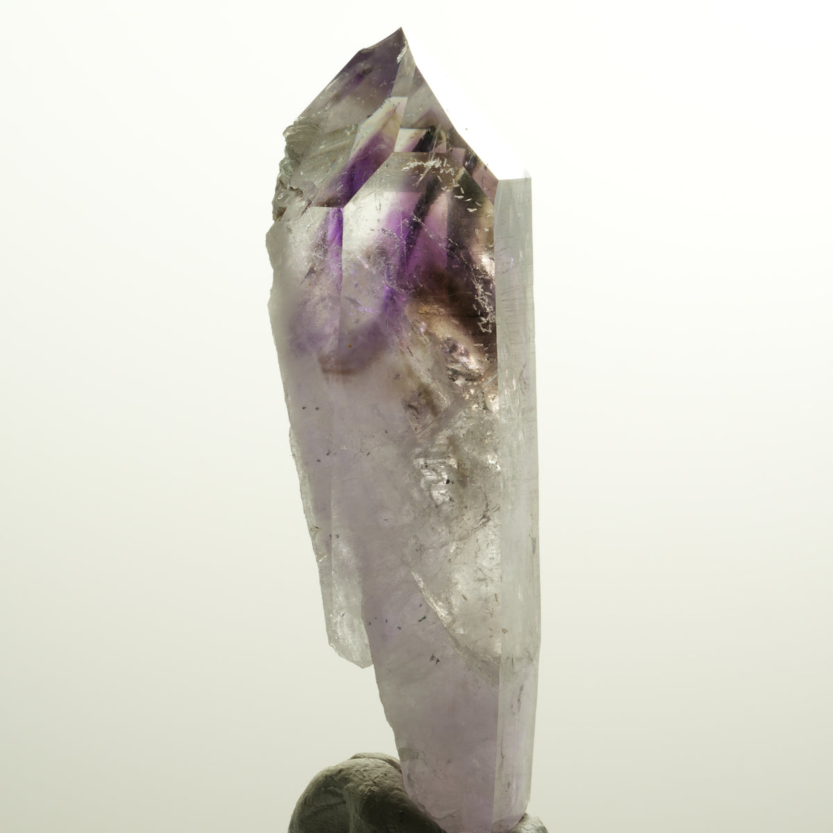 XL Skelett Phantom Amethyst mit Prehnit, Hämatit Streep Mine, Namibia 93*35*27mm #15109