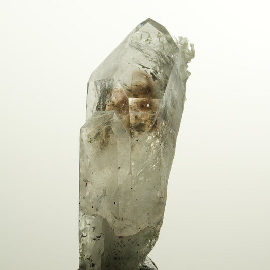 XL Harlekin Skelett Phantom Amethyst mit Analcim, Epidot Streep Mine, Namibia 88*28*25mm #15110
