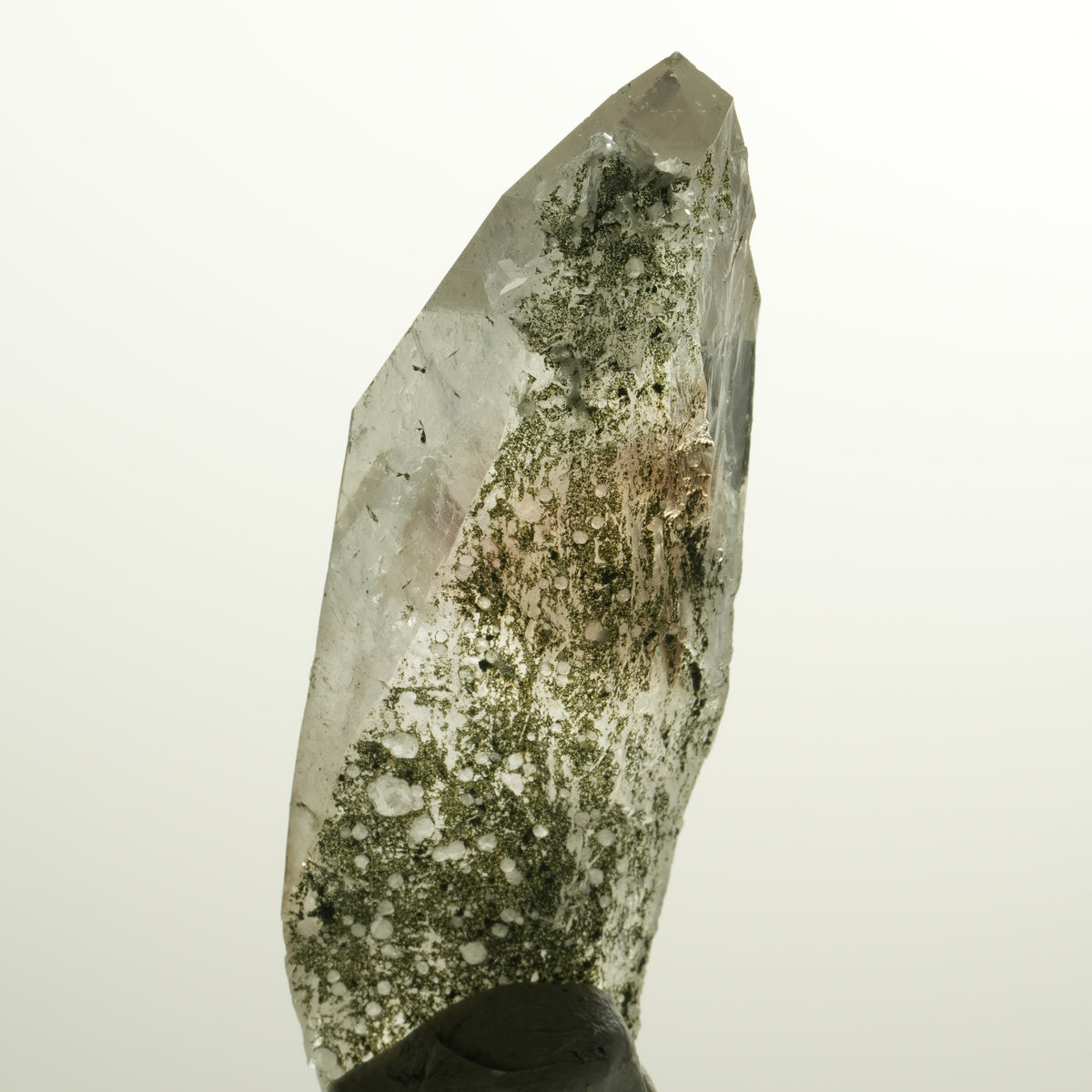 XL Harlekin Skelett Phantom Amethyst mit Analcim, Epidot Streep Mine, Namibia 88*28*25mm #15110