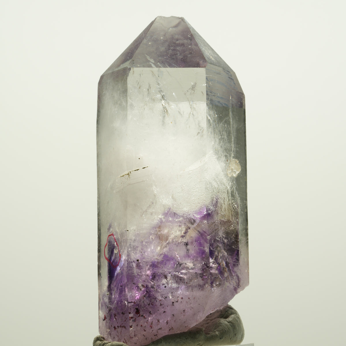 Enhydro Harlekin Skelett Phantom Amethyst, Prehnit 1x Blase Streep Mine Namibia 77*34*28mm #15111