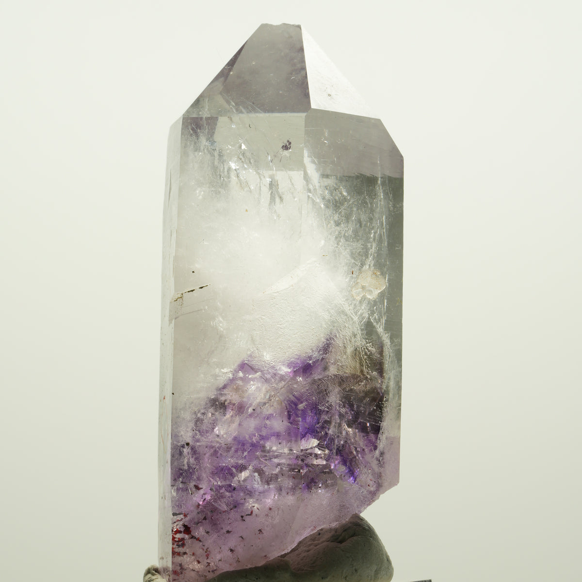 Enhydro Harlekin Skelett Phantom Amethyst, Prehnit 1x Blase Streep Mine Namibia 77*34*28mm #15111