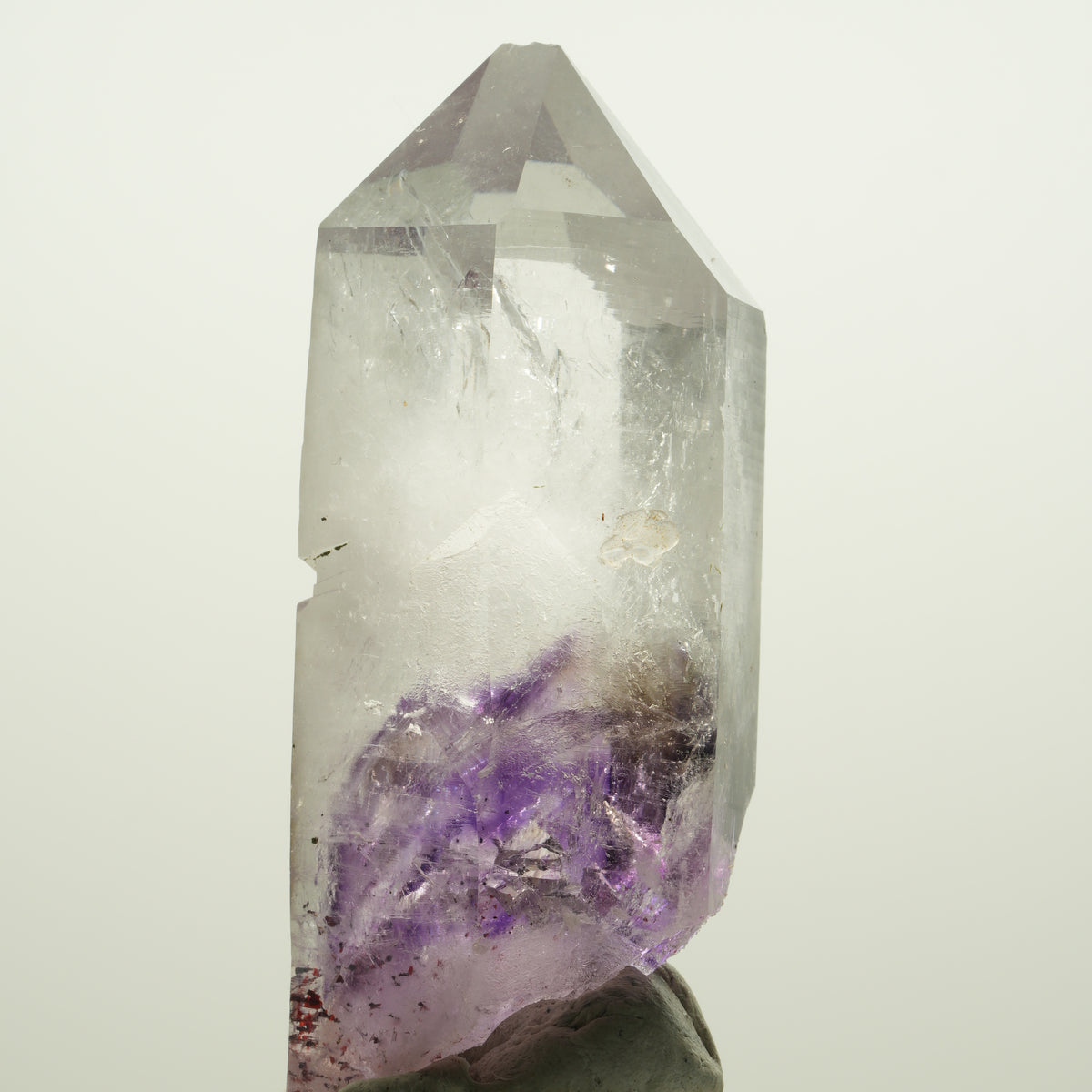 Enhydro Harlekin Skelett Phantom Amethyst, Prehnit 1x Blase Streep Mine Namibia 77*34*28mm #15111