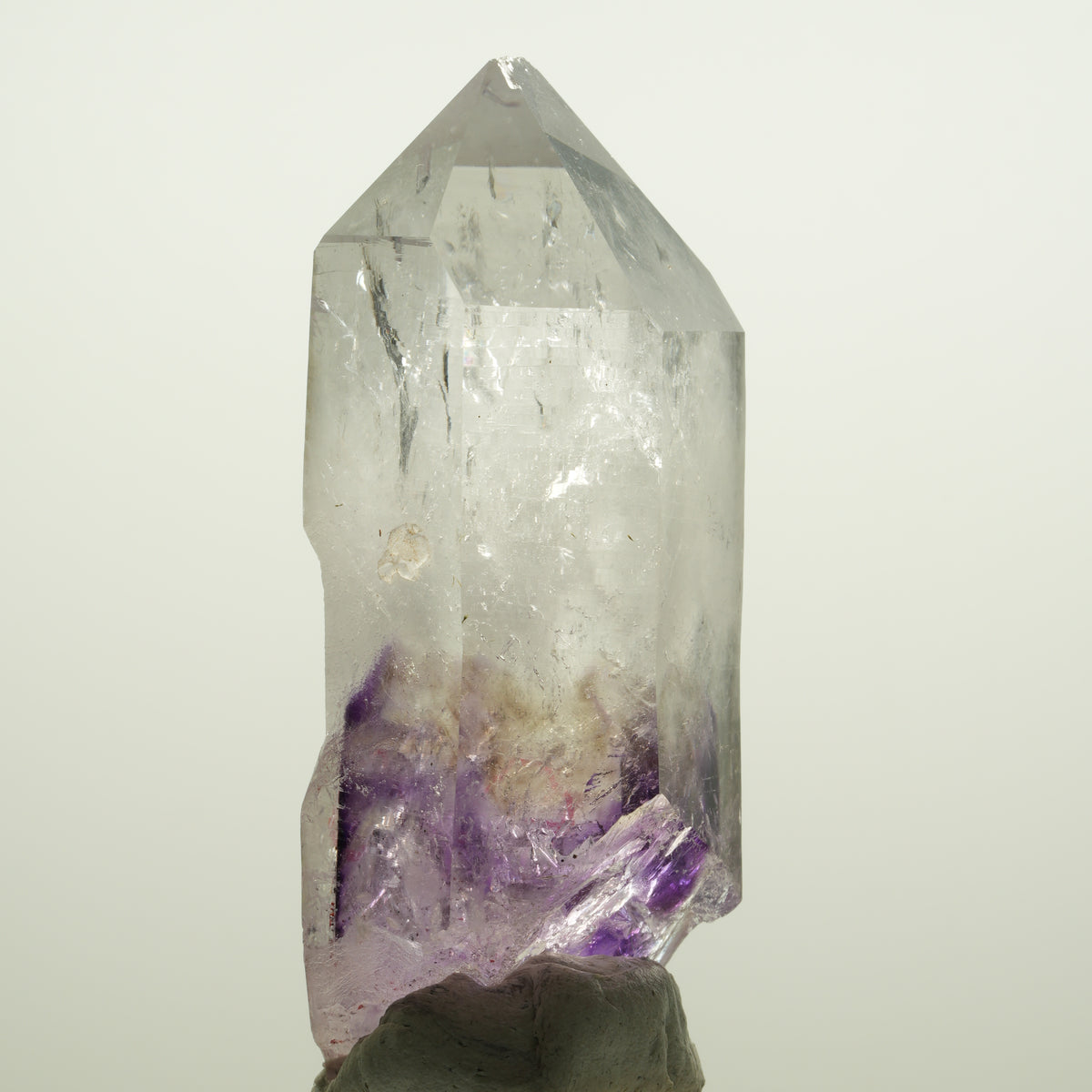 Enhydro Harlekin Skelett Phantom Amethyst, Prehnit 1x Blase Streep Mine Namibia 77*34*28mm #15111