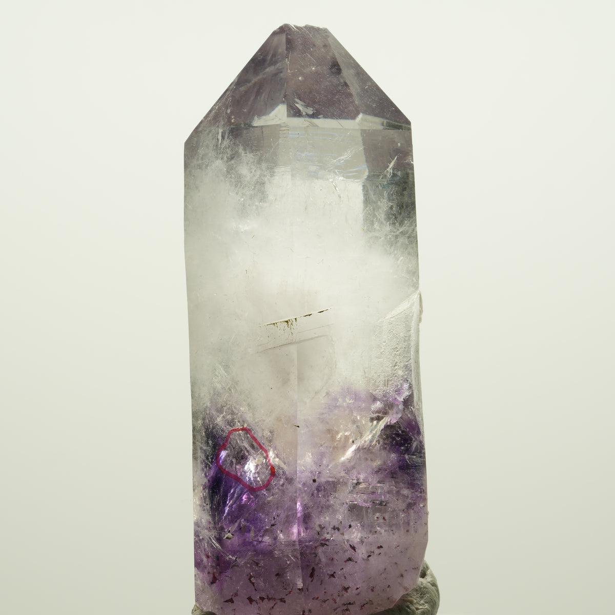 Enhydro Harlekin Skelett Phantom Amethyst, Prehnit 1x Blase Streep Mine Namibia 77*34*28mm #15111