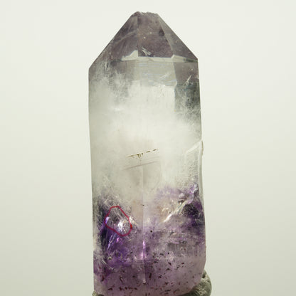 Enhydro Harlekin Skelett Phantom Amethyst, Prehnit 1x Blase Streep Mine Namibia 77*34*28mm #15111