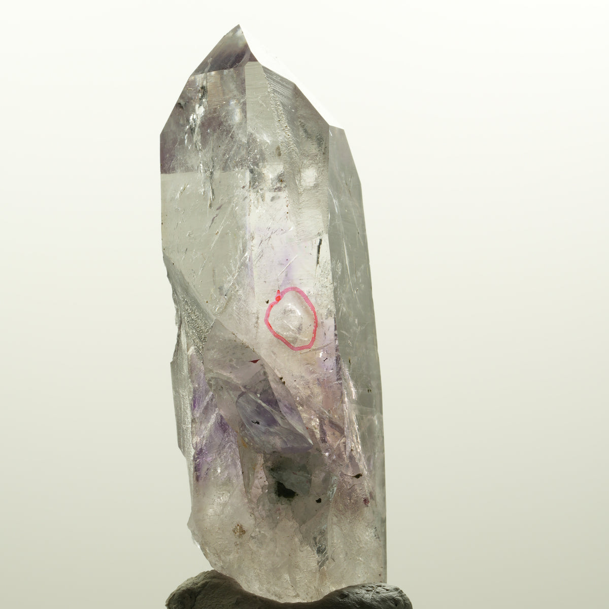Enhydro Harlekin Lemurian Phantom Amethyst, Epidot 1x Blase Streep Mine Namibia 75*33*24mm #15112