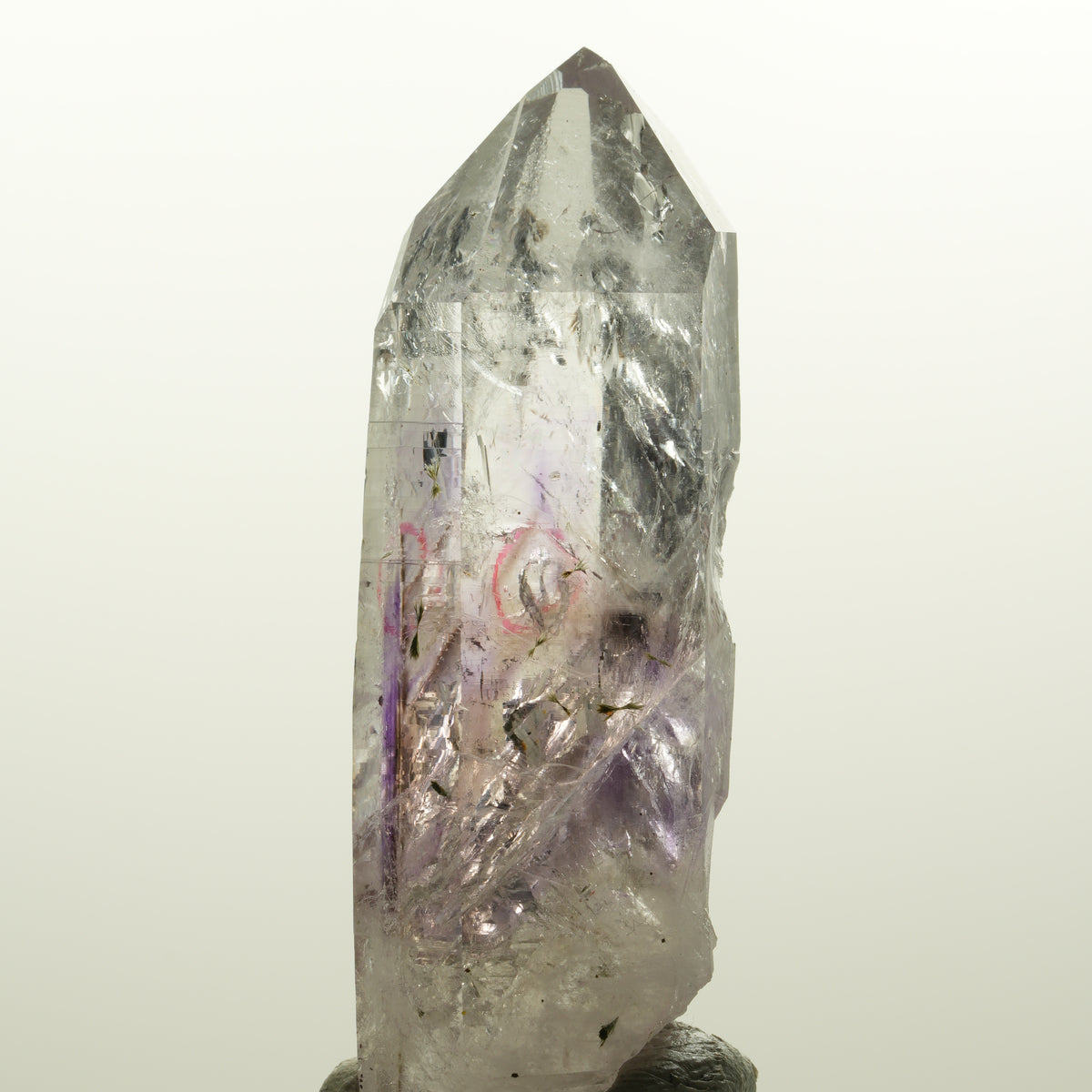 Enhydro Harlekin Lemurian Phantom Amethyst, Epidot 1x Blase Streep Mine Namibia 75*33*24mm #15112
