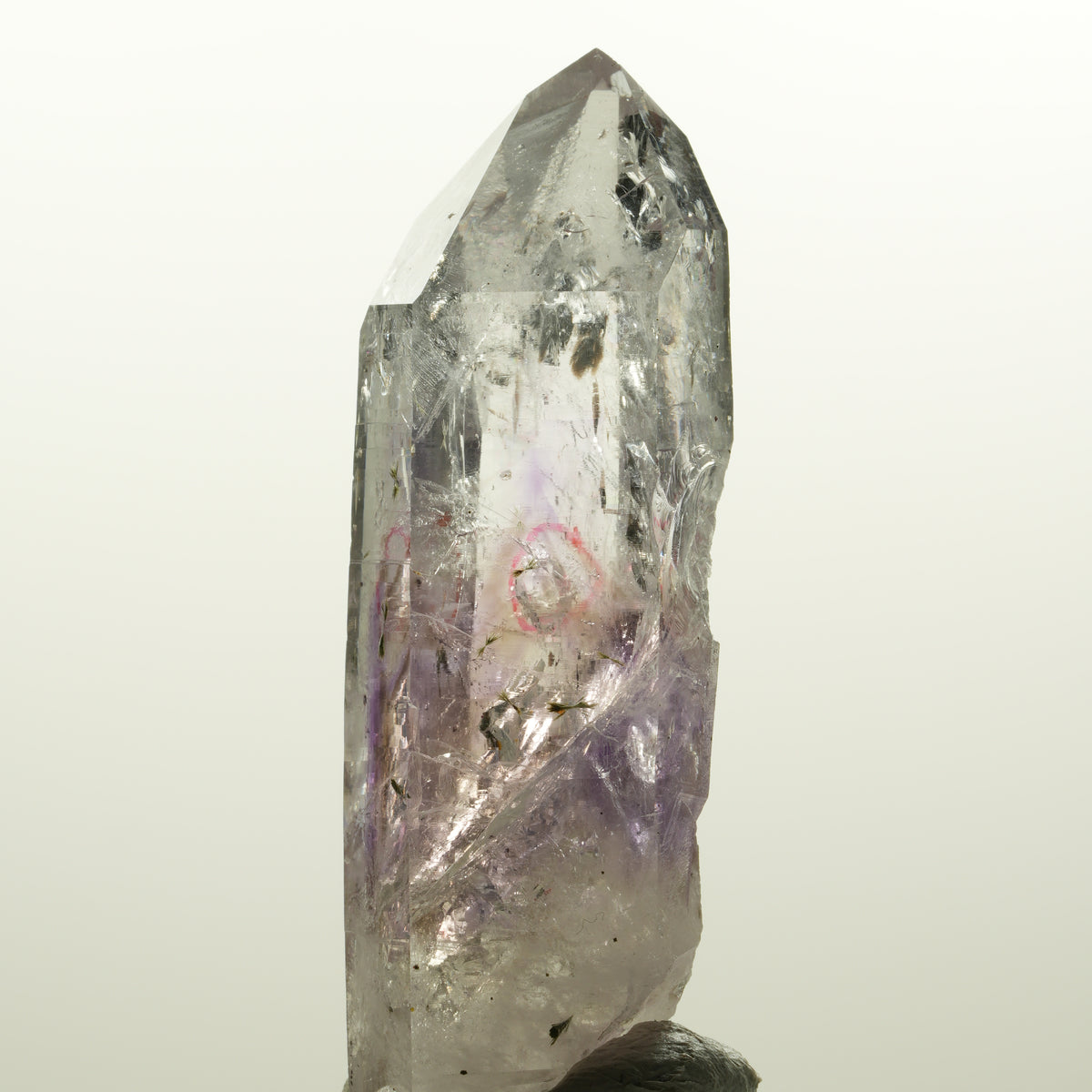 Enhydro Harlekin Lemurian Phantom Amethyst, Epidot 1x Blase Streep Mine Namibia 75*33*24mm #15112