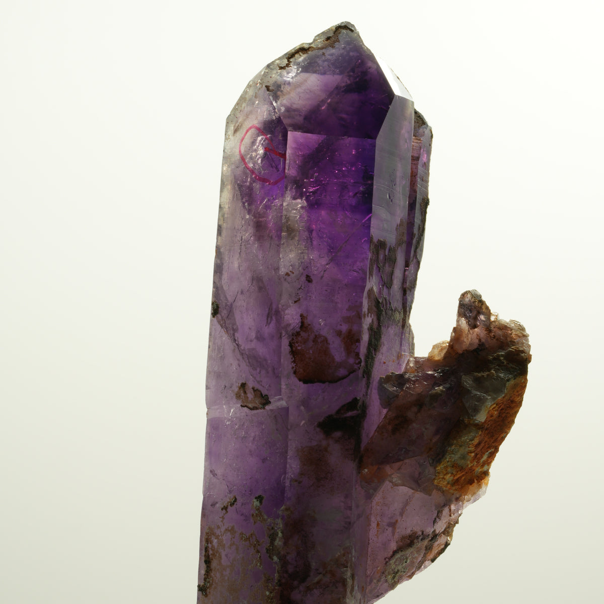 Enhydro Squelette Fantôme Améthyste double extrémité, 1x bulle Brandberg, Namibie 90*41*32mm #15114