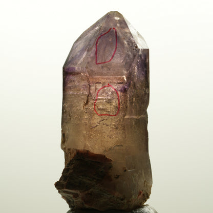 Enhydro Skelett Phantom Amethyst Spitze, 2x Blase Brandberg, Namibia 70*35*32mm #15116