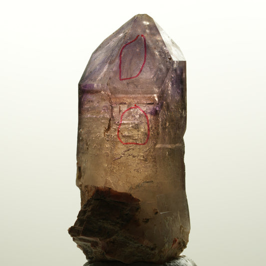 Enhydro Skelett Phantom Amethyst Spitze, 2x Blase Brandberg, Namibia 70*35*32mm #15116