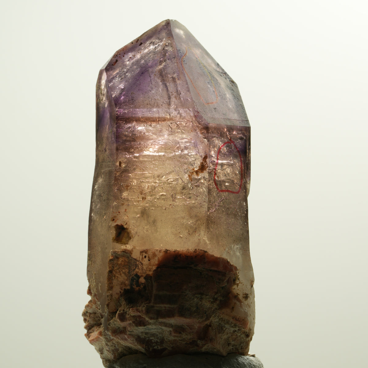 Enhydro Skelett Phantom Amethyst Spitze, 2x Blase Brandberg, Namibia 70*35*32mm #15116