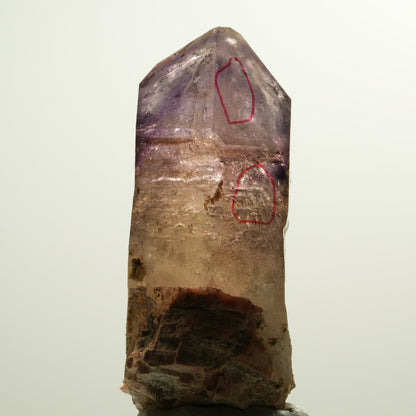 Enhydro Skelett Phantom Amethyst Spitze, 2x Blase Brandberg, Namibia 70*35*32mm #15116