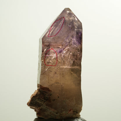 Enhydro Skelett Phantom Amethyst Spitze, 2x Blase Brandberg, Namibia 70*35*32mm #15116