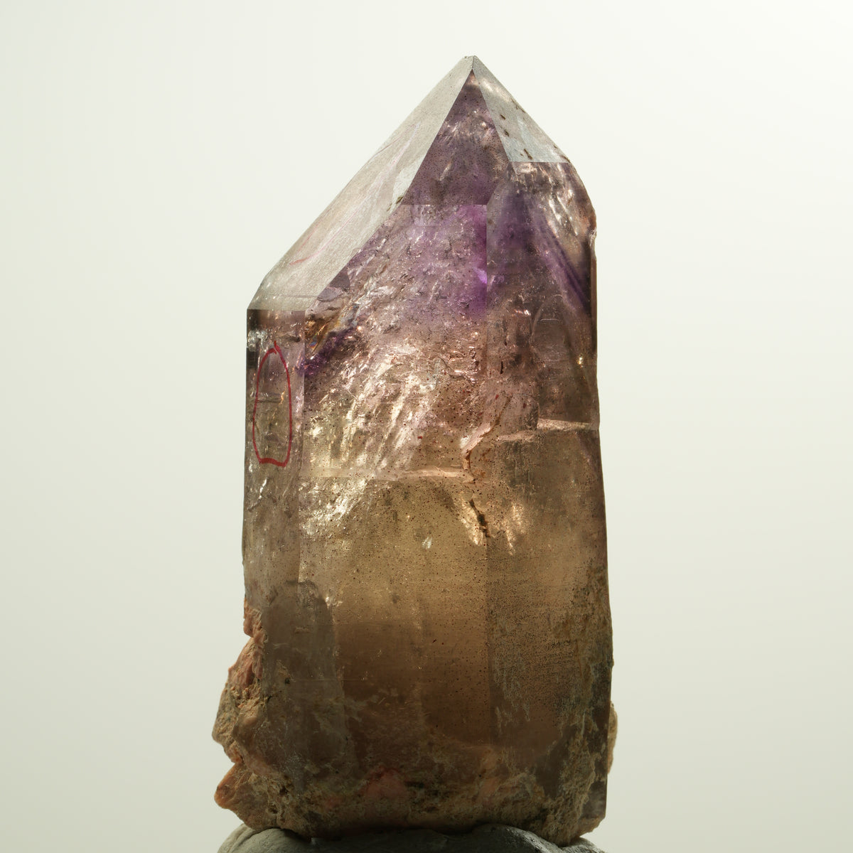 Enhydro Skelett Phantom Amethyst Spitze, 2x Blase Brandberg, Namibia 70*35*32mm #15116