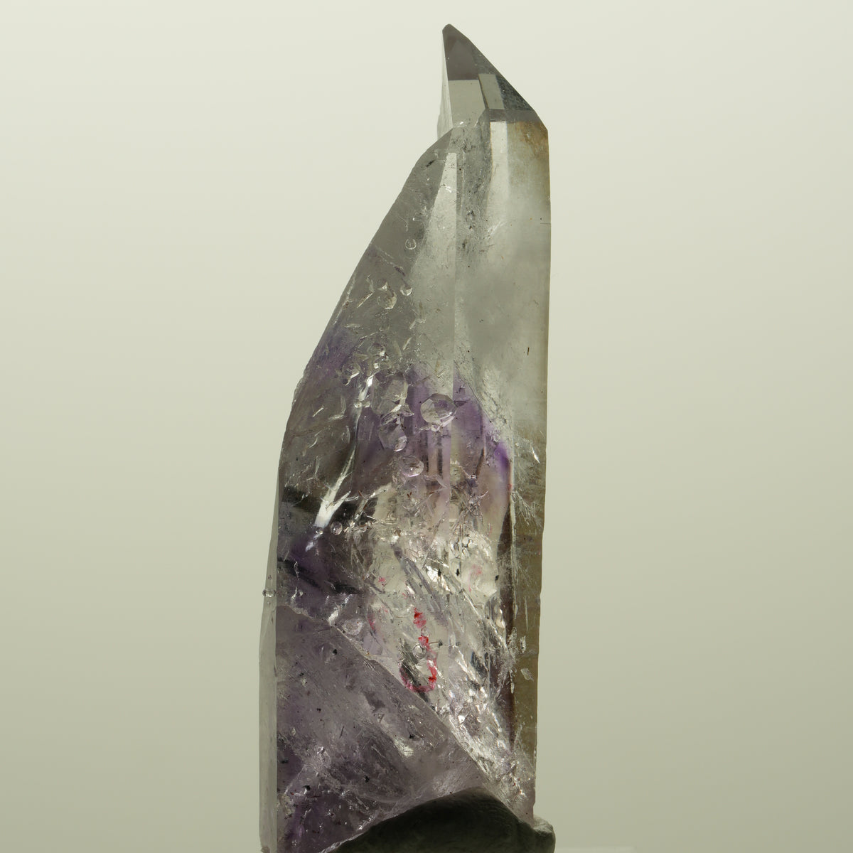 Enhydro Lemurian Phantom Amethyst, Analcim Hämatit 2x Blase Streep Mine Namibia 59*18*16mm #15117
