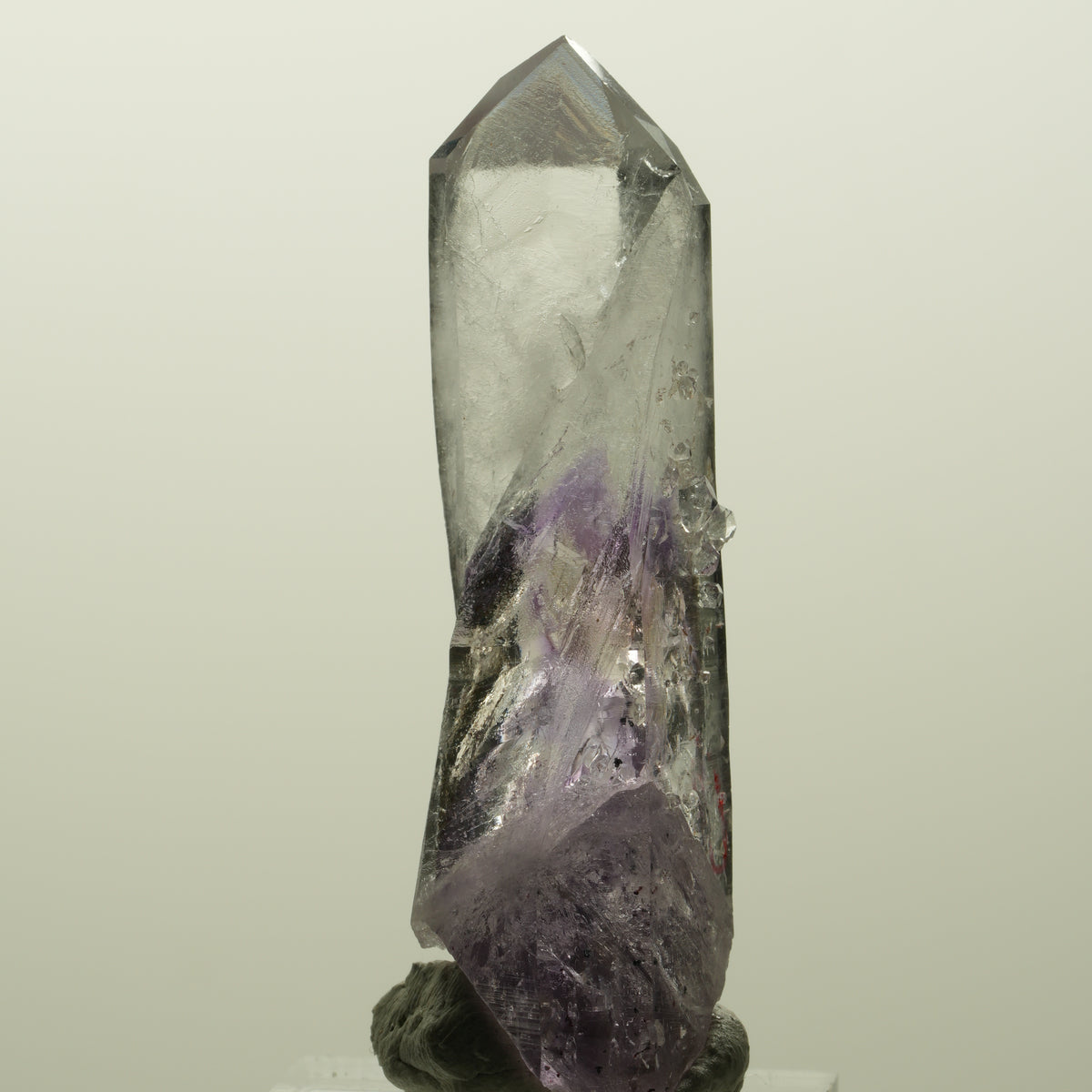 Enhydro Lemurian Phantom Amethyst, Analcim Hämatit 2x Blase Streep Mine Namibia 59*18*16mm #15117