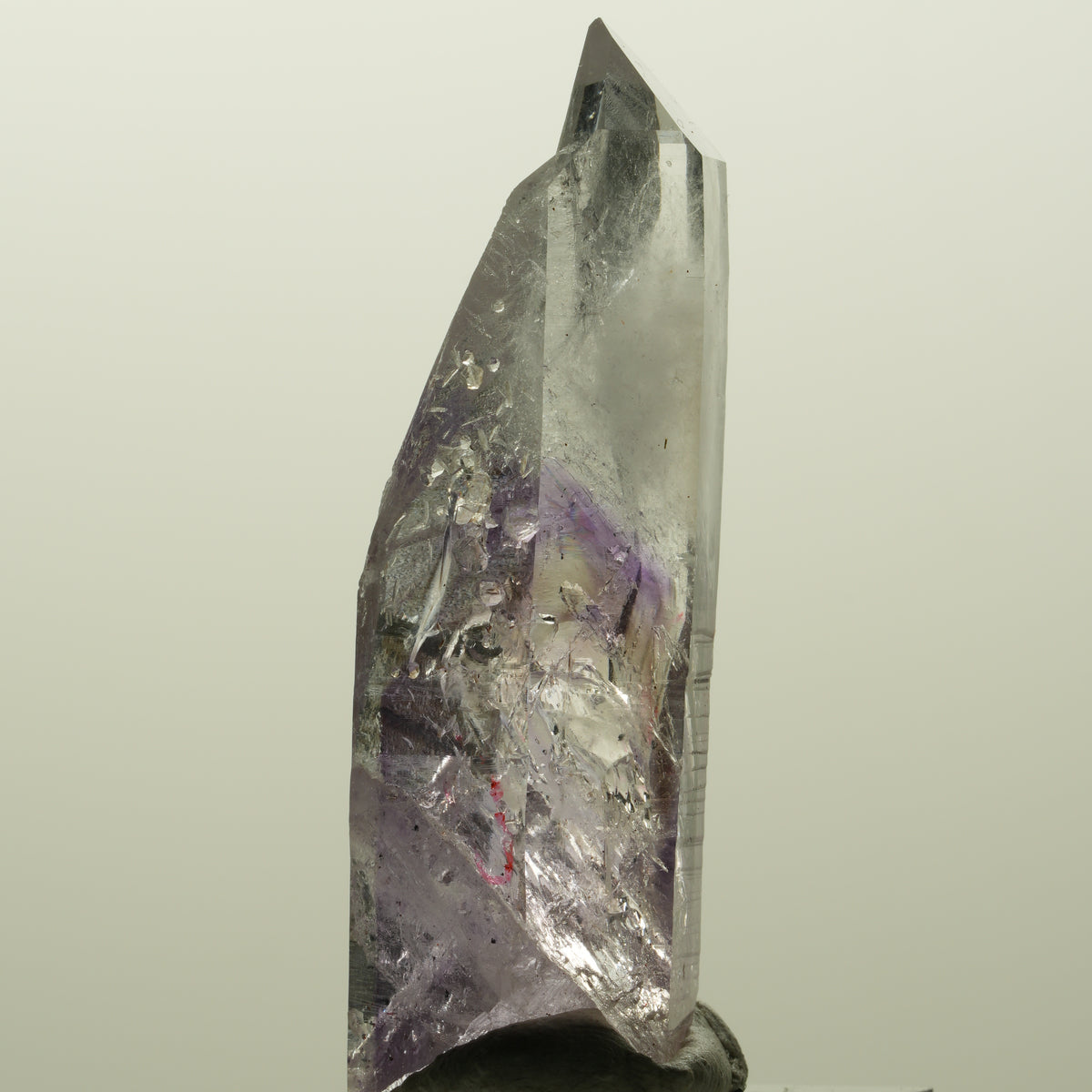 Enhydro Lemurian Phantom Amethyst, Analcim Hämatit 2x Blase Streep Mine Namibia 59*18*16mm #15117