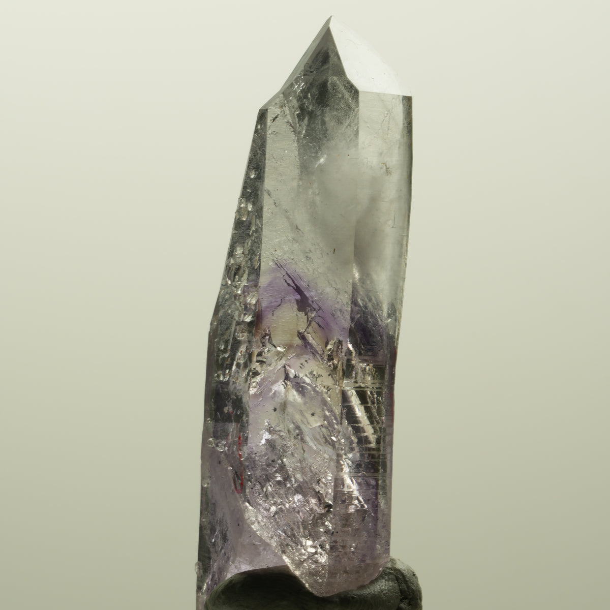 Enhydro Lemurian Phantom Amethyst, Analcim Hämatit 2x Blase Streep Mine Namibia 59*18*16mm #15117