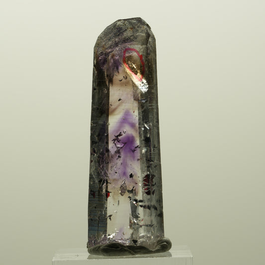 Enhydro Harlekin Lemurian Phantom Amethyst Analcim 1x Blase Streep Mine Namibia 51*17*14mm #15118
