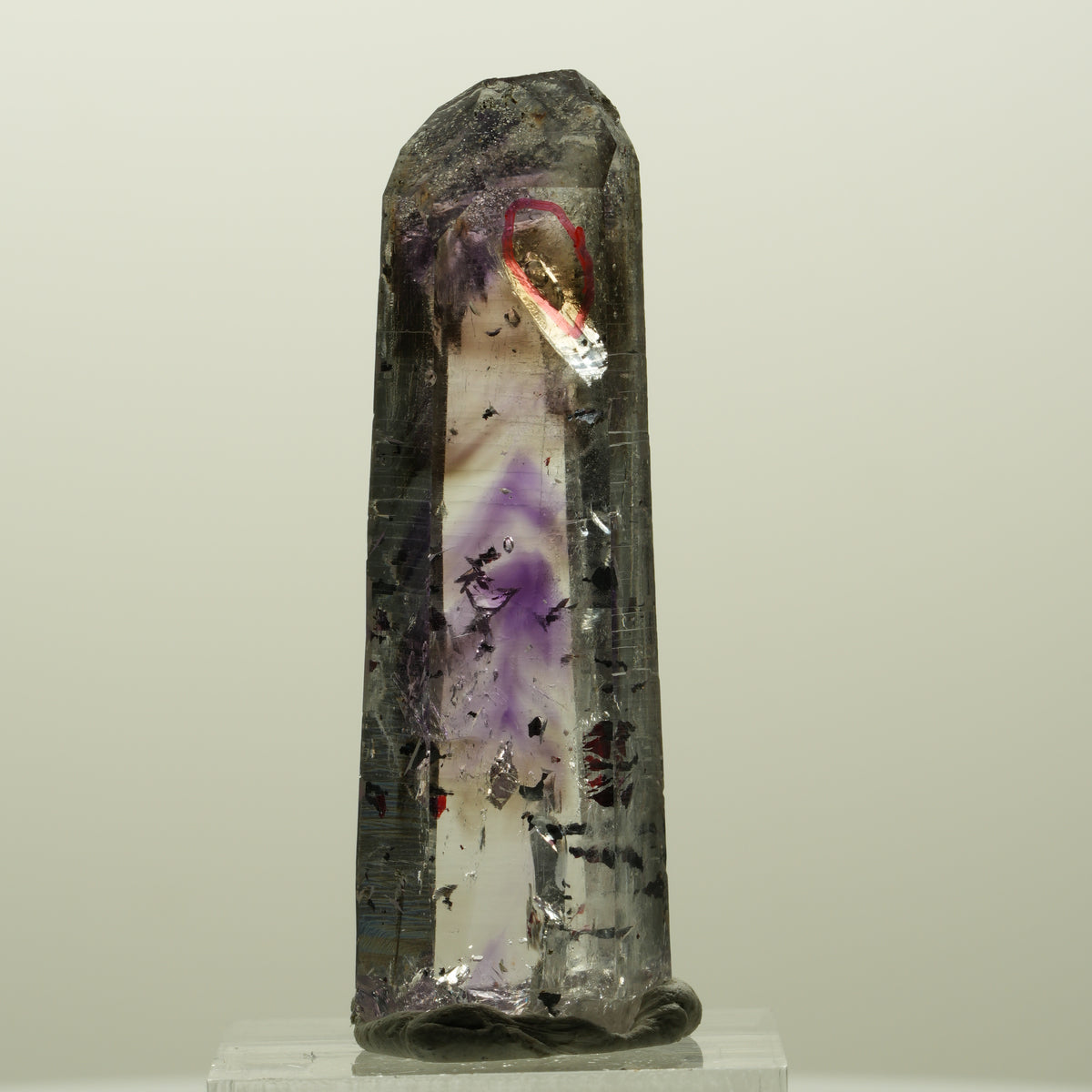 Enhydro Harlekin Lemurian Phantom Amethyst Analcim 1x Blase Streep Mine Namibia 51*17*14mm #15118