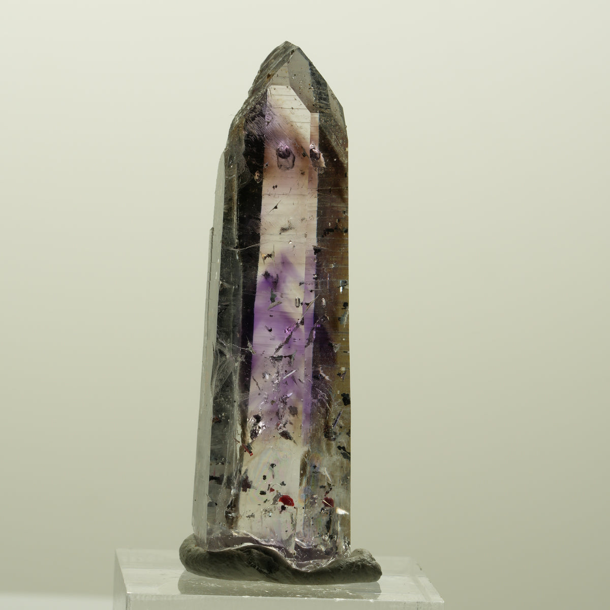 Enhydro Harlekin Lemurian Phantom Amethyst Analcim 1x Blase Streep Mine Namibia 51*17*14mm #15118