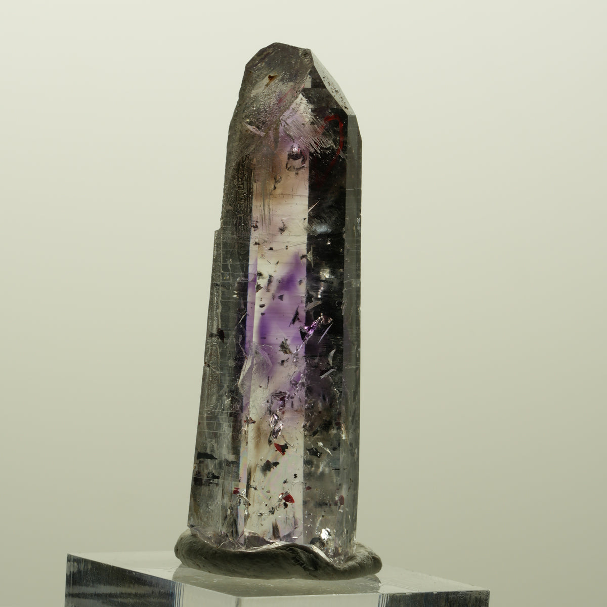 Enhydro Harlekin Lemurian Phantom Amethyst Analcim 1x Blase Streep Mine Namibia 51*17*14mm #15118