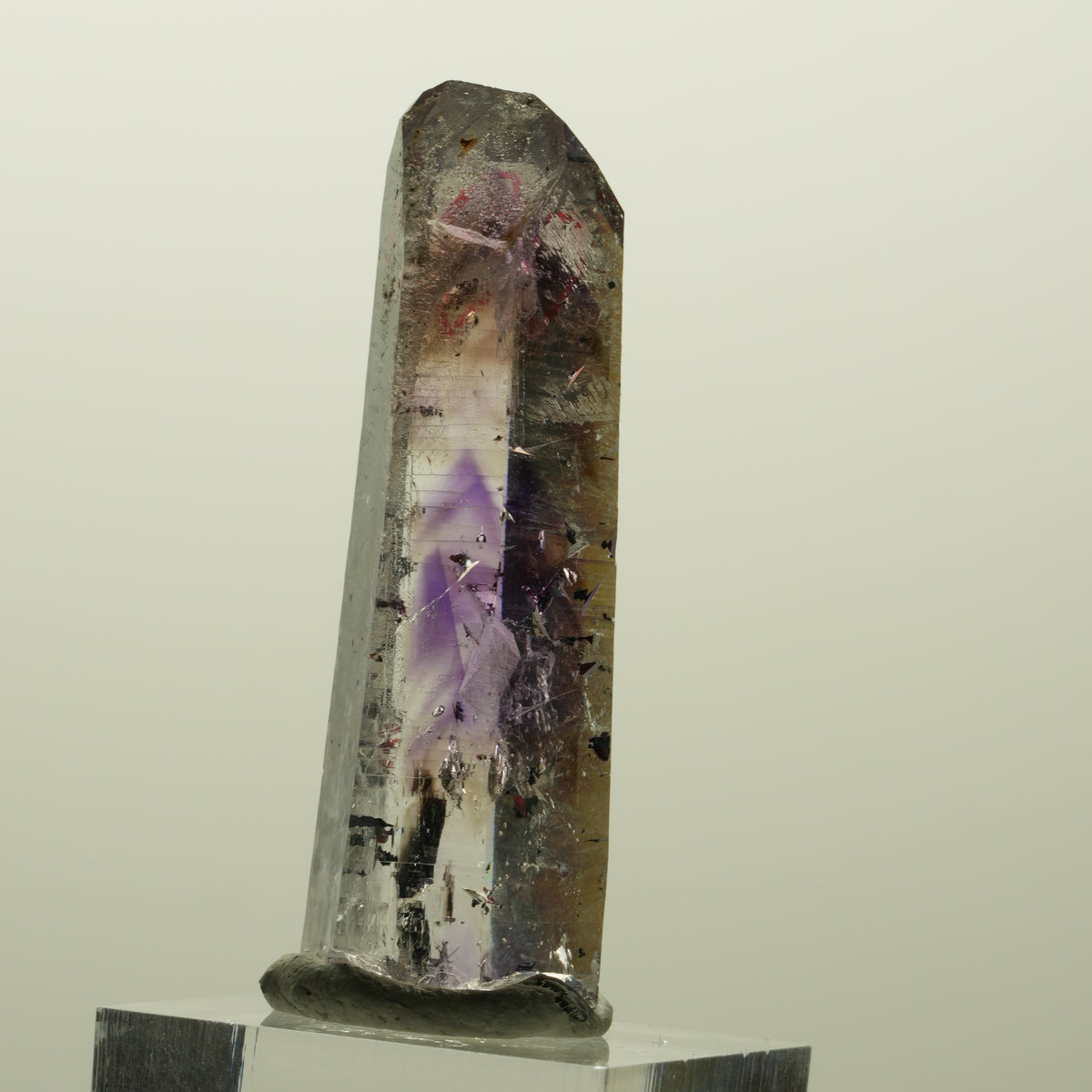 Enhydro Harlekin Lemurian Phantom Amethyst Analcim 1x Blase Streep Mine Namibia 51*17*14mm #15118