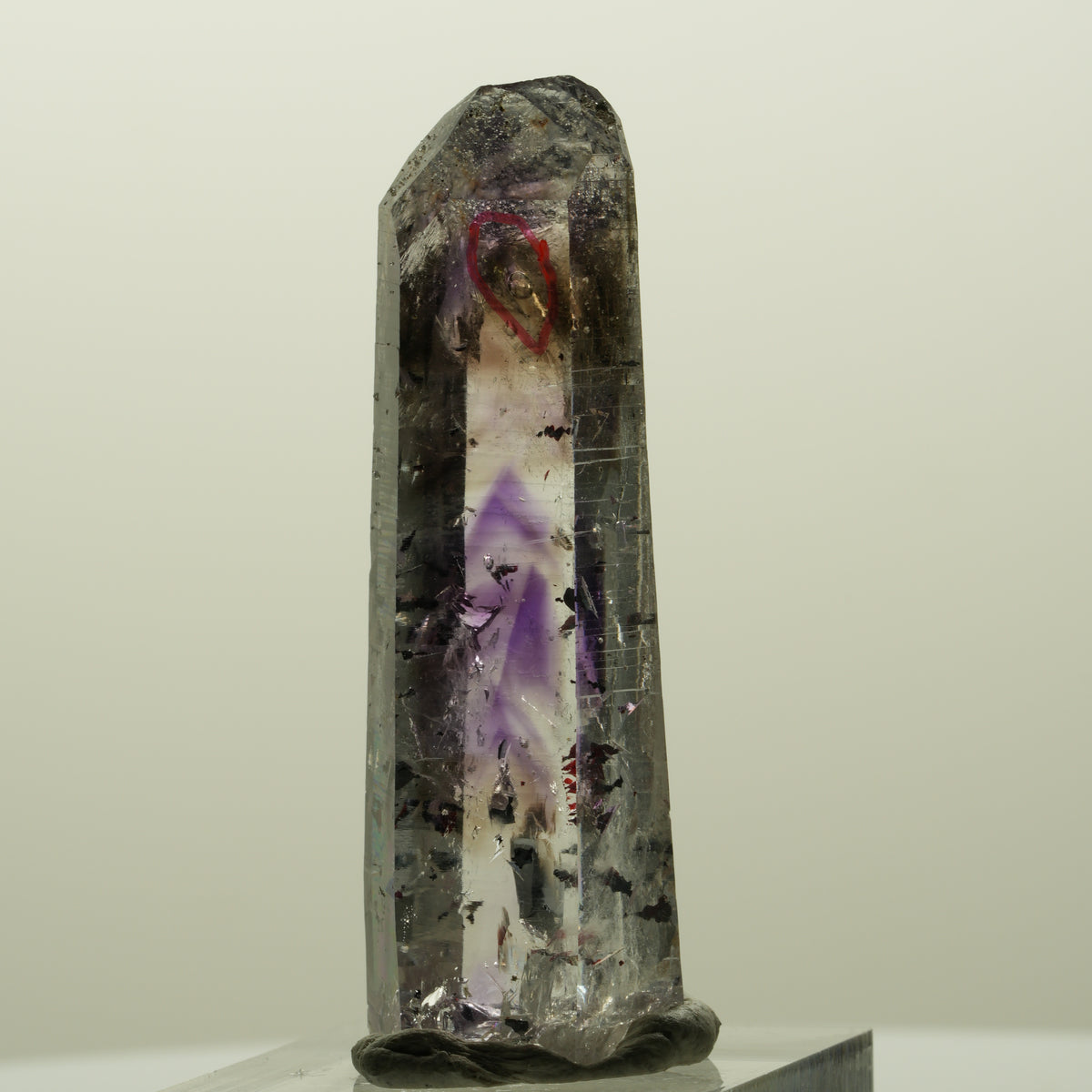 Enhydro Harlekin Lemurian Phantom Amethyst Analcim 1x Blase Streep Mine Namibia 51*17*14mm #15118
