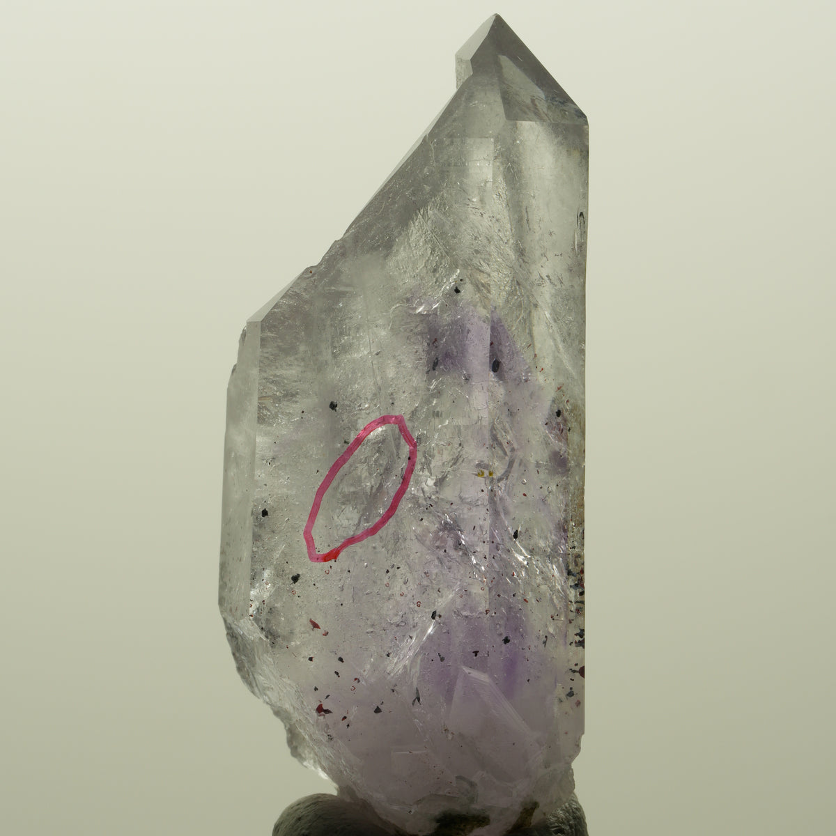 Enhydro Harlekin Lemurian Phantom Amethyst, 1x Blase Streep Mine, Namibia 54*24*17mm #15120