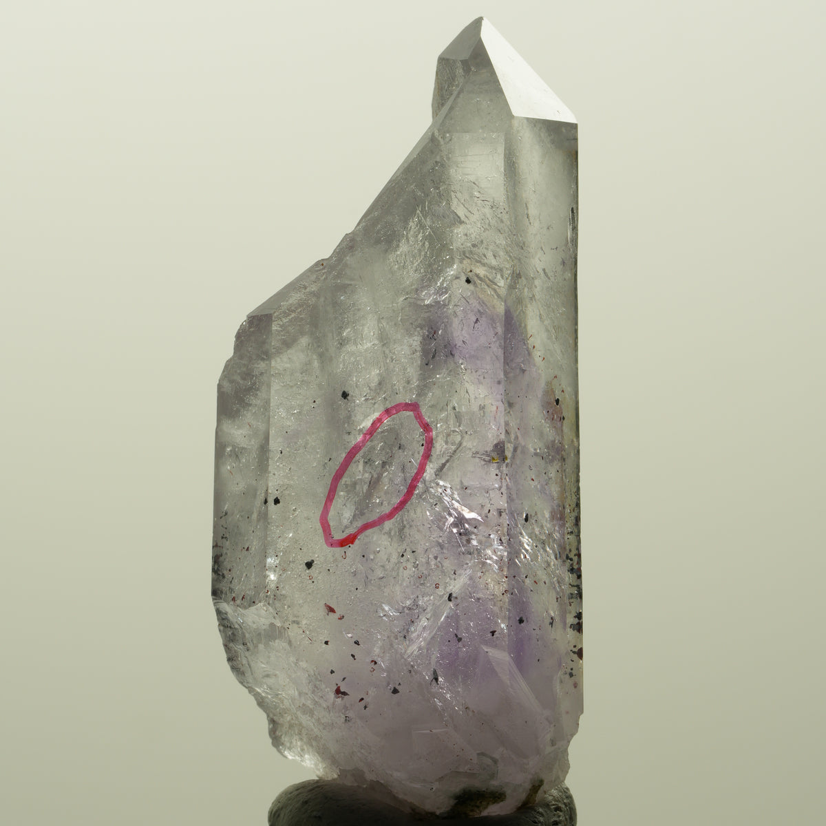 Enhydro Harlekin Lemurian Phantom Amethyst, 1x Blase Streep Mine, Namibia 54*24*17mm #15120