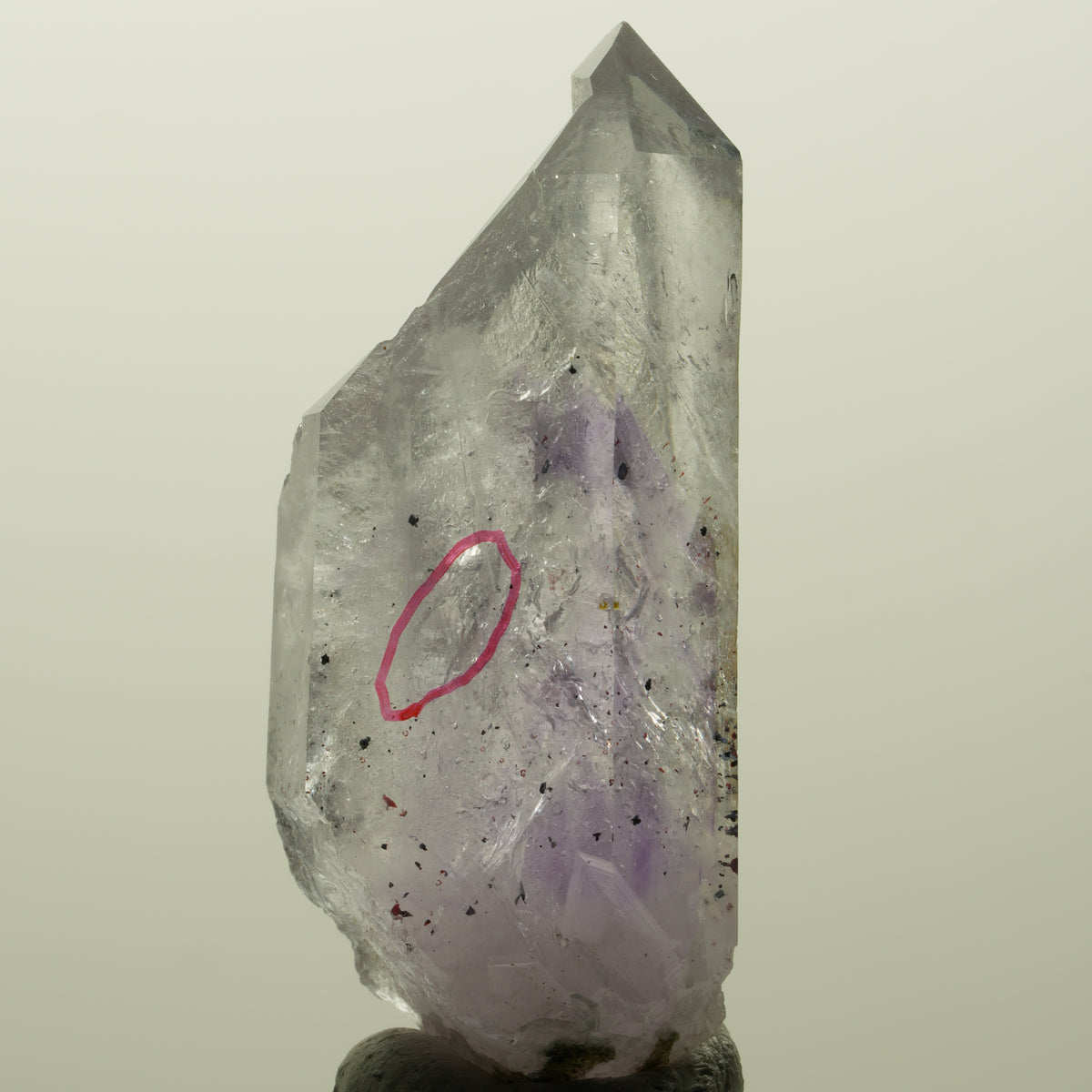 Enhydro Harlekin Lemurian Phantom Amethyst, 1x Blase Streep Mine, Namibia 54*24*17mm #15120