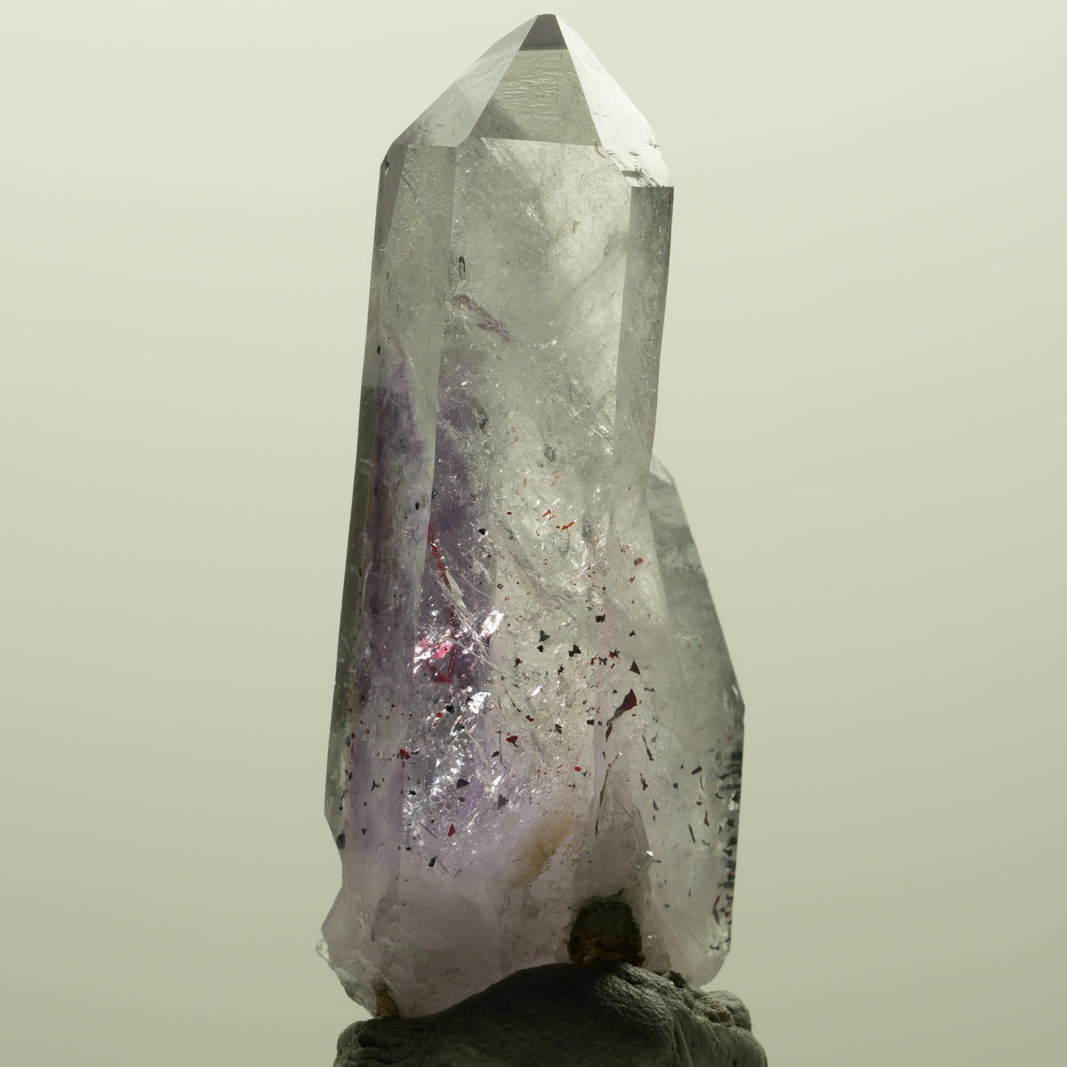 Enhydro Harlekin Lemurian Phantom Amethyst, 1x Blase Streep Mine, Namibia 54*24*17mm #15120