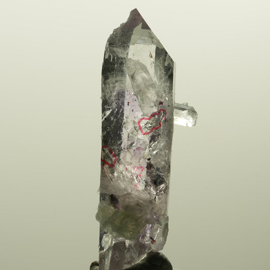 Enhydro Skelett Phantom Amethyst, Prehnit Hämatit 3x Blase Streep Mine Namibia 58*22*16mm #15121