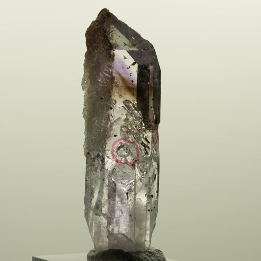 Enhydro Harlekin Lemurian Phantom Amethyst Analcim 2x Blase Streep Mine Namibia 57*17*15mm #15122