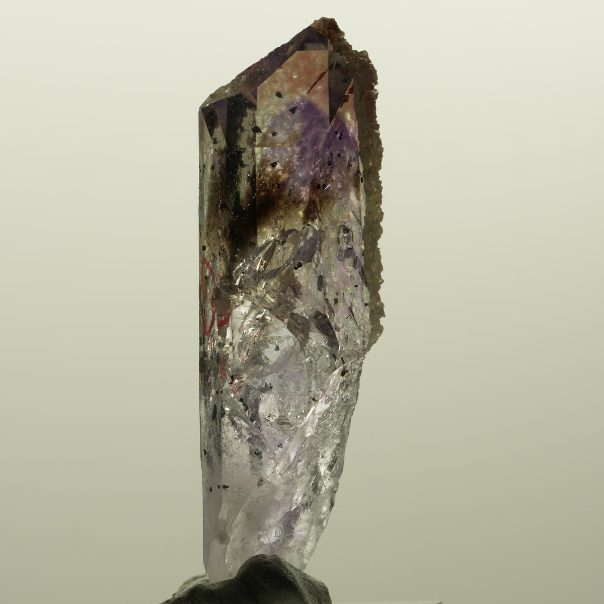Enhydro Harlekin Lemurian Phantom Amethyst Analcim 2x Blase Streep Mine Namibia 57*17*15mm #15122
