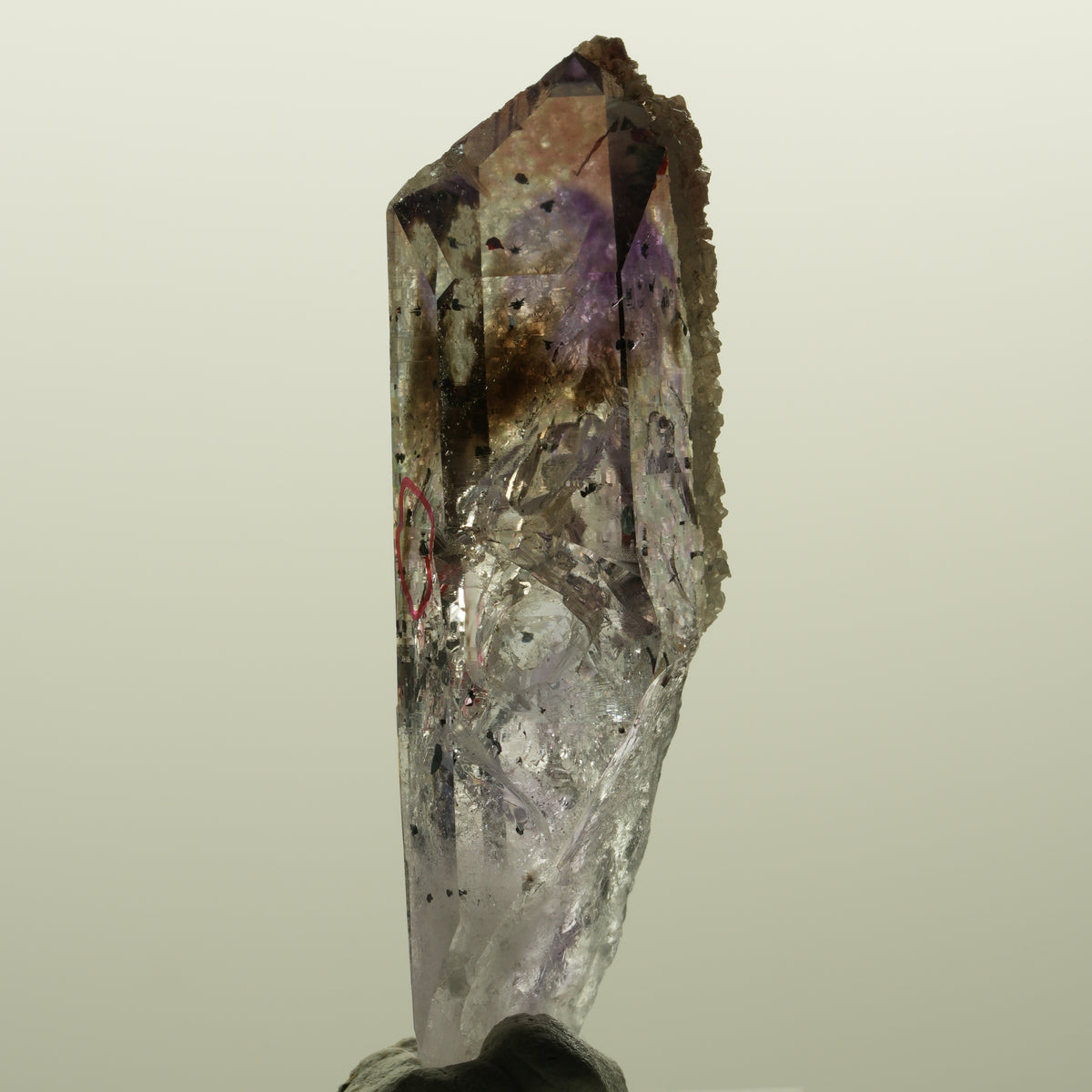 Enhydro Harlekin Lemurian Phantom Amethyst Analcim 2x Blase Streep Mine Namibia 57*17*15mm #15122