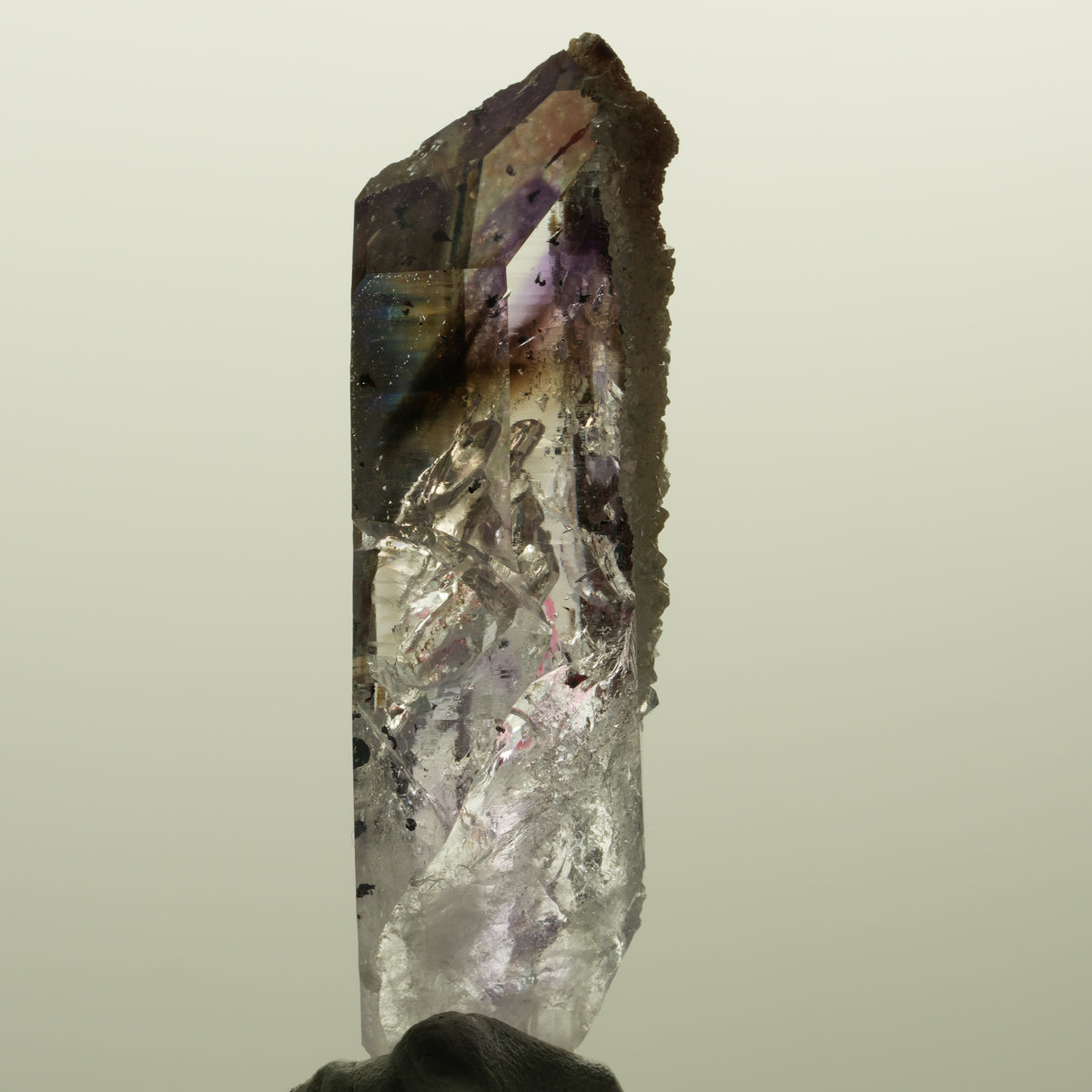 Enhydro Harlekin Lemurian Phantom Amethyst Analcim 2x Blase Streep Mine Namibia 57*17*15mm #15122