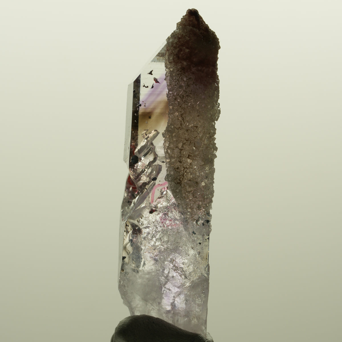 Enhydro Harlekin Lemurian Phantom Amethyst Analcim 2x Blase Streep Mine Namibia 57*17*15mm #15122