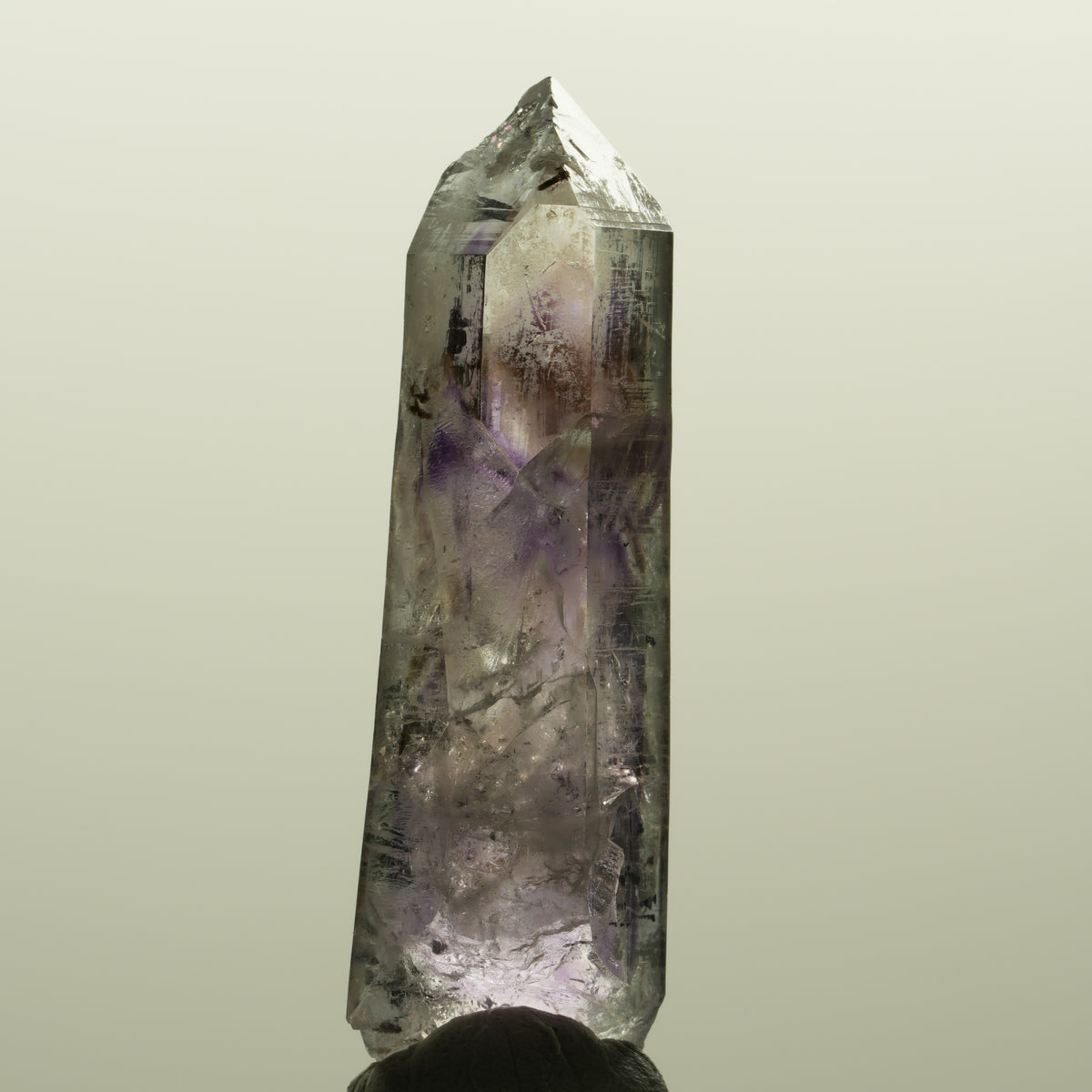 Harlekin Lemurian Skelett Phantom Amethyst Streep Mine, Namibia 54*15*13mm #15123