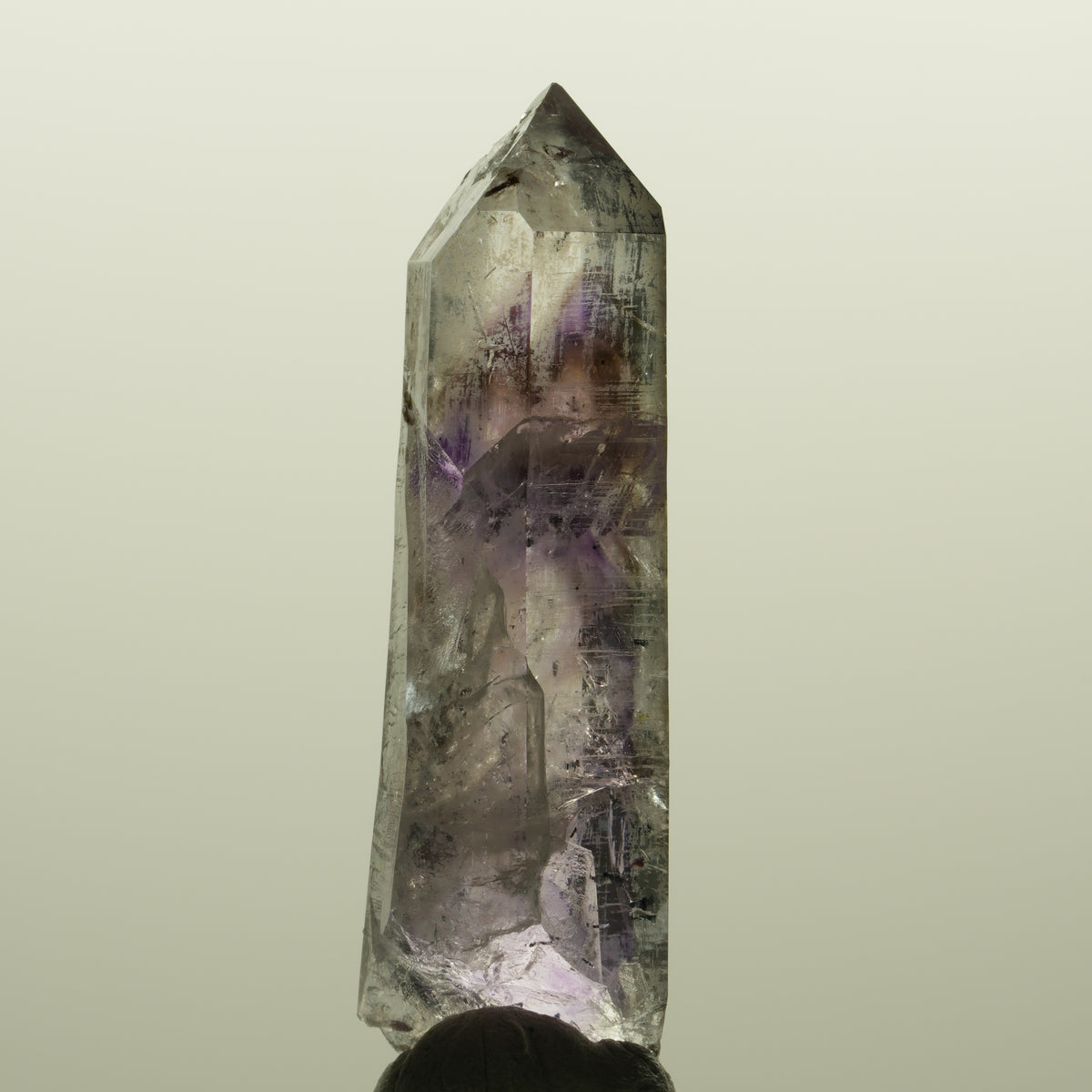 Harlekin Lemurian Skelett Phantom Amethyst Streep Mine, Namibia 54*15*13mm #15123