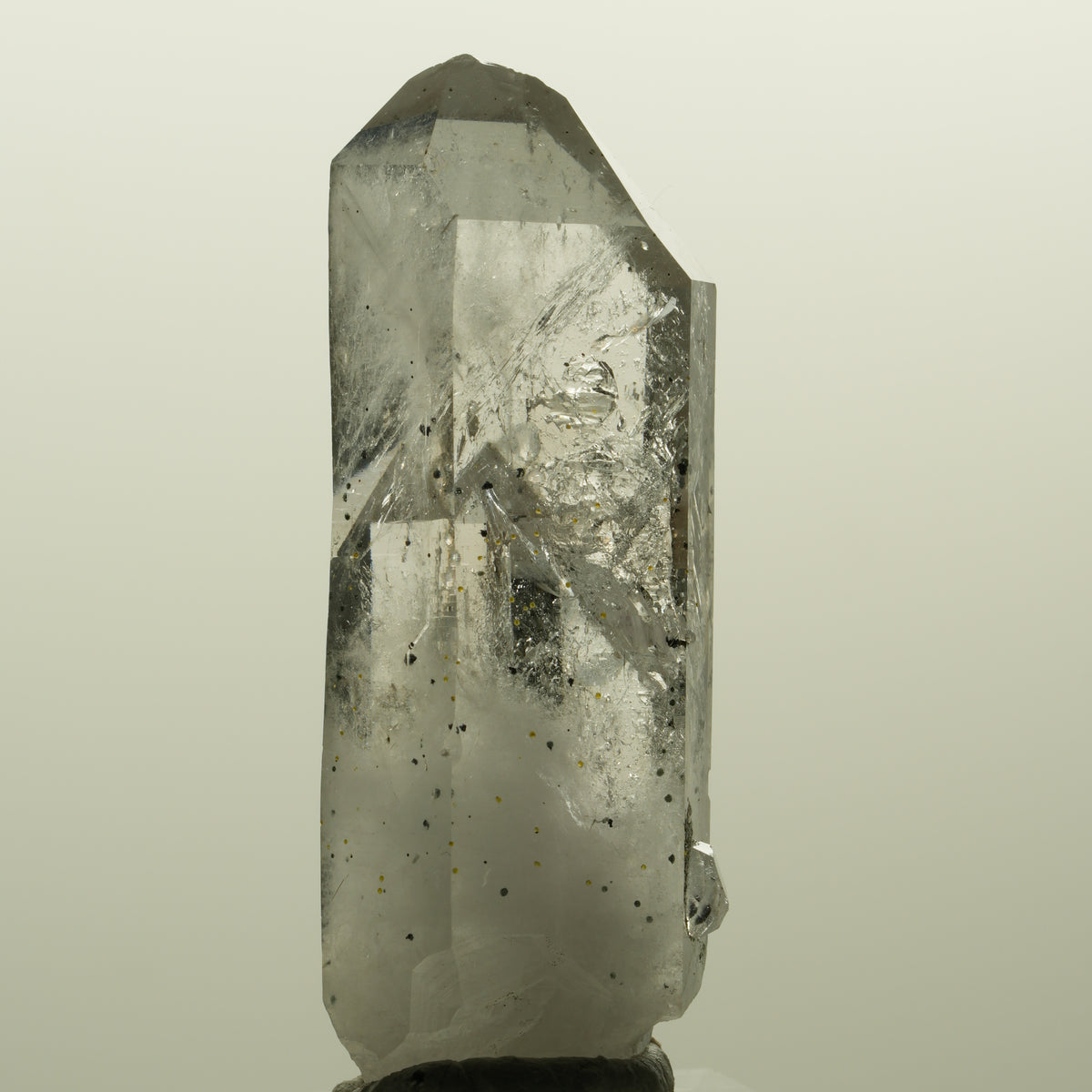 Skelett Rauchquarz mit Analcim, Hämatit, Epidot Streep Mine, Namibia 55*21*17mm #15124