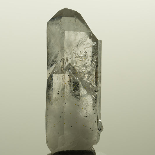 Skelett Rauchquarz mit Analcim, Hämatit, Epidot Streep Mine, Namibia 55*21*17mm #15124