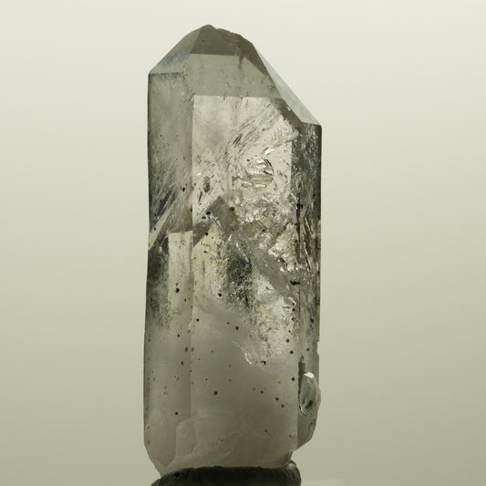 Skelett Rauchquarz mit Analcim, Hämatit, Epidot Streep Mine, Namibia 55*21*17mm #15124