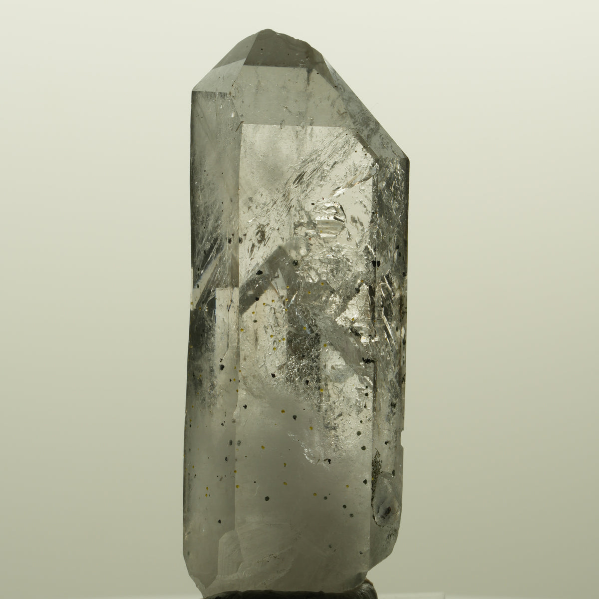Skelett Rauchquarz mit Analcim, Hämatit, Epidot Streep Mine, Namibia 55*21*17mm #15124